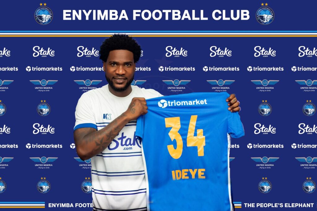 Enyimba unveils Super Eagles legend, Brown Ideye, as their new striker