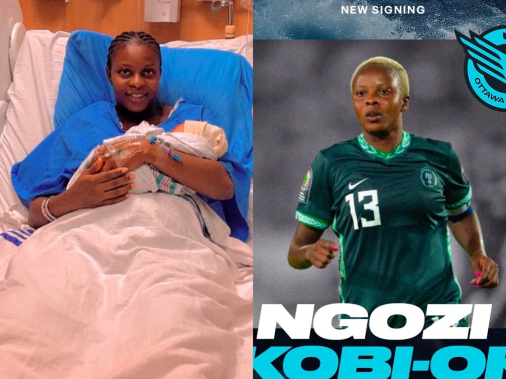 Super Falcons midfielder, Ngozi Okobi returns to football after giving birth.