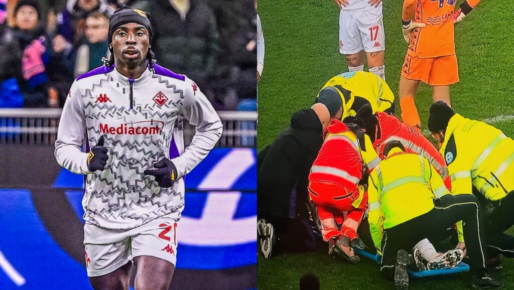 Moise Kean Suffers Head Injury, Collapses On-Field During Fiorentina Match, Rushed to Hospital